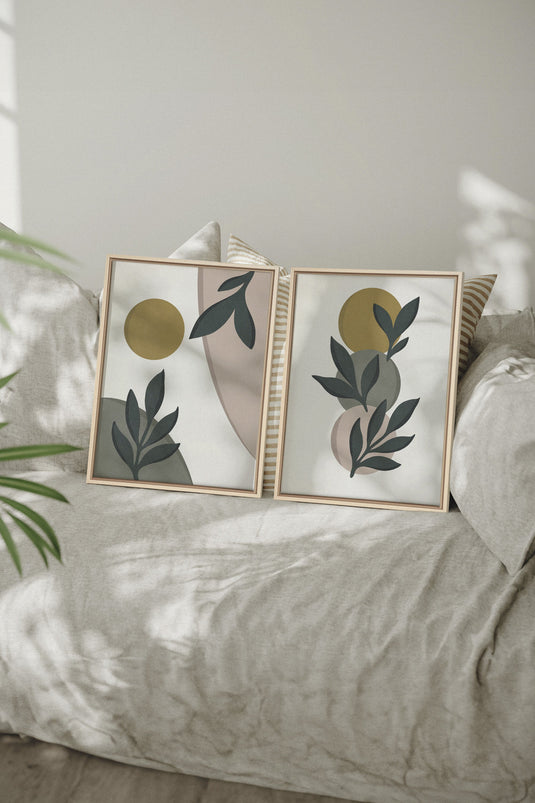 RADIANT FLORA DUO (2 printed canvases)