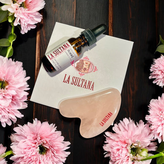 GLOW Gua Sha & Natural Serum Set for Facial Massage