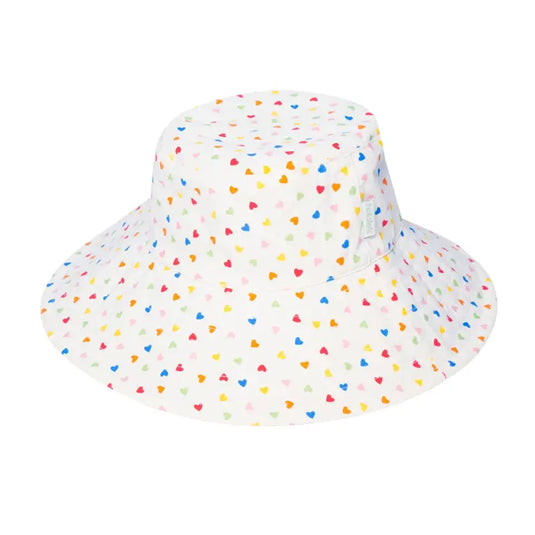 Chapeau de soleil réversible coeurs arc-en-ciel - 50% de réduction - Rockahula - échantillons - Accessoire enfant