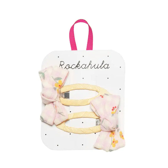 Clips à nœud torsadé en vichy renoncule - 50% de réduction - Rockahula - échantillons - Accessoire enfant