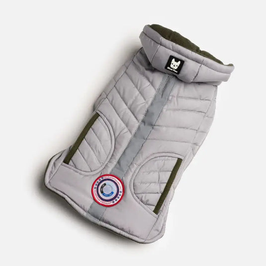 Manteau Puffer Gris pour chien - 50% de réduction - Boutique Animo - Manteau pour chien