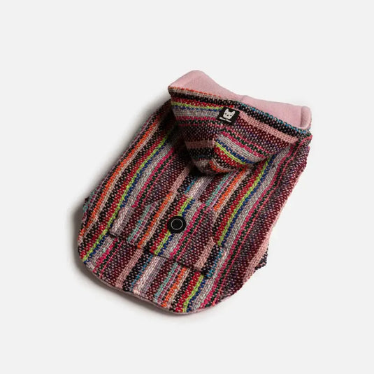 Poncho baja rose pour chien - Boutique Animo - Manteau pour chien