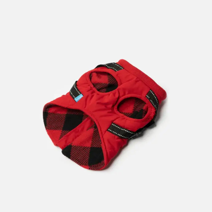 Veste avec harnais intégré rouge pour chien - 50% de réduction - Boutique Animo - Manteau pour chien