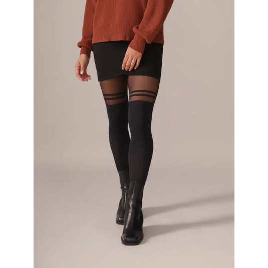 Over-the-knee Double Stripe Tights