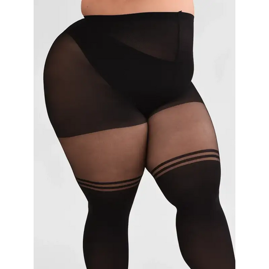 Collants cuissardes à double rayures - From Rachel - Fev25 - Collant