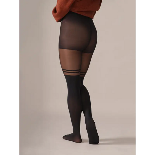 Collants cuissardes à double rayures - From Rachel - Fev25 - Collant