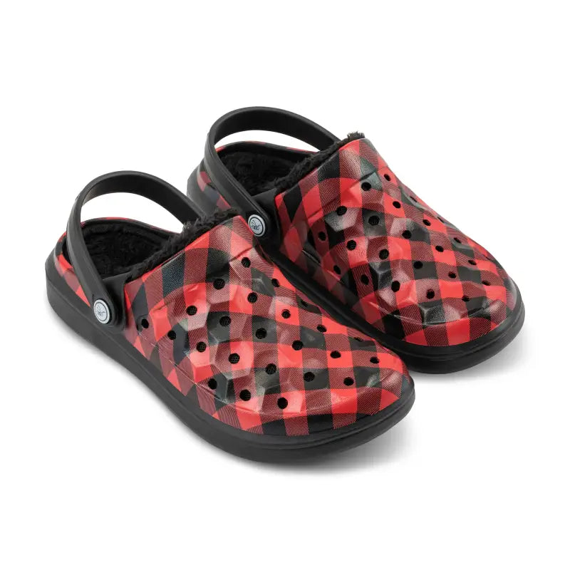 Load image into Gallery viewer, Clog doublé Varsity Graphic - Buffalo Plaid / Noir - Joybees - Chaussure
