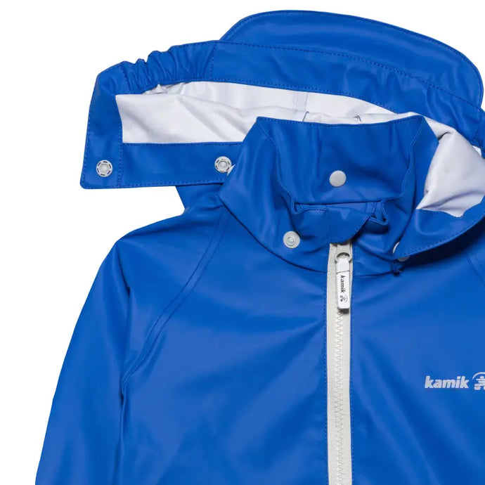 Manteau de pluie 100% imperméable - Strong Blue - Taille 12 mois - 60% de réduction - Kamik - échantillon - Manteau