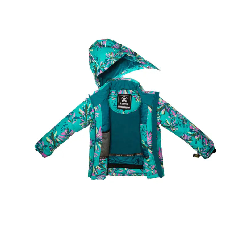 Chargez l&#39;image dans la visionneuse de la galerie, Manteau d’hiver fille Tallie Mariposa - LAGOON / HARBOR - taille 6 - 60% de réduction - Kamik - échantillon
