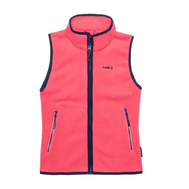 Chargez l&#39;image dans la visionneuse de la galerie, Veste sans manche en polar Dawn - couleur Coral/Navy - 60% de réduction - Kamik - échantillon - Manteau léger
