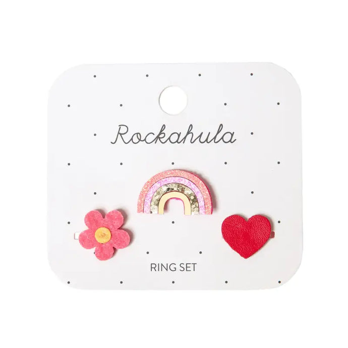 Ensemble de bagues arc-en-ciel hippie - 50% de réduction - Rockahula - échantillons - Accessoire enfant