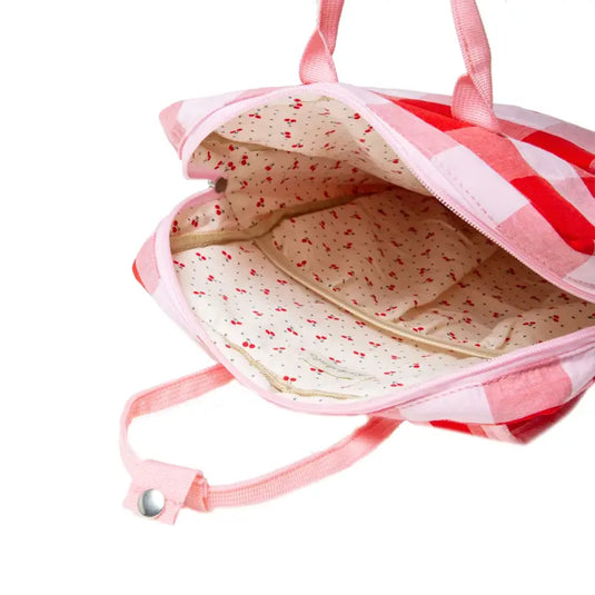 Sac à dos à carreaux cerises - 50% de réduction - Rockahula - échantillons - Accessoire enfant