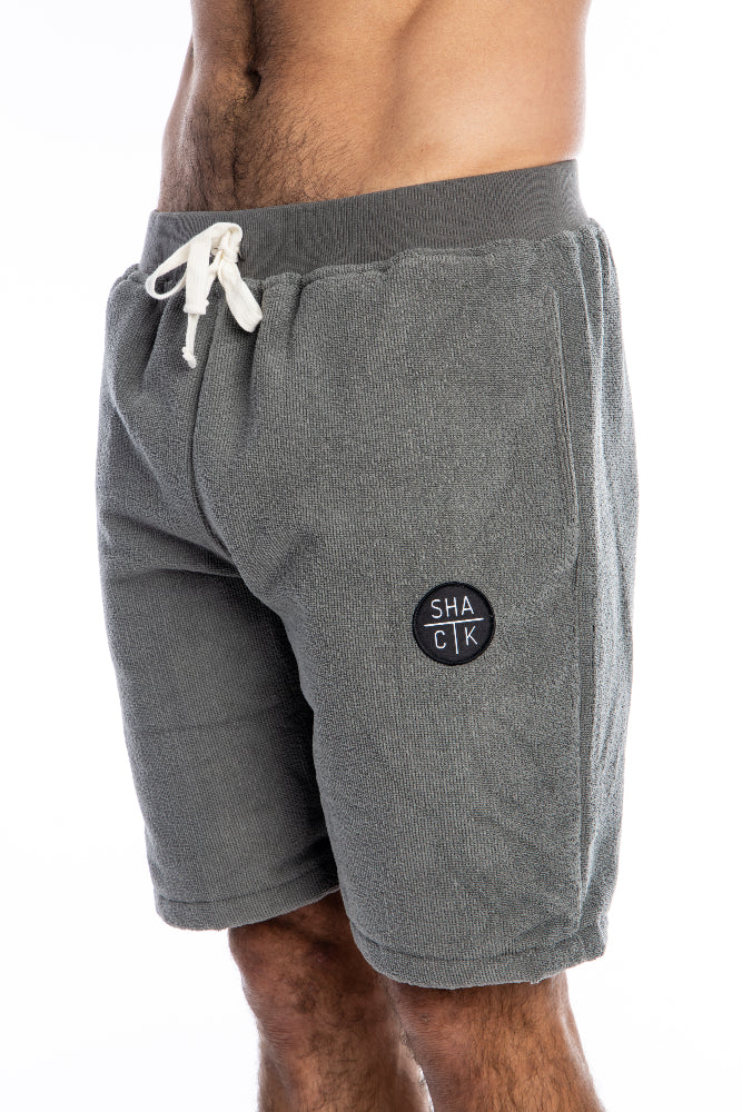 Chargez l&#39;image dans la visionneuse de la galerie, Short jogger en microfibre gris camo - Unisexe
